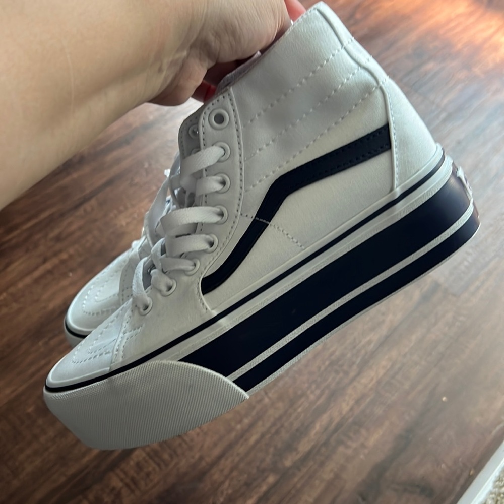 Vans tapered Stackform white and navy